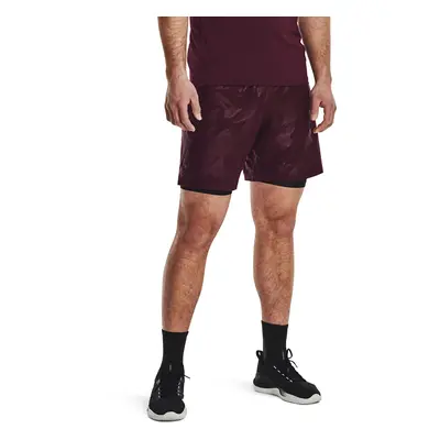 Sort Under Armour Woven Emboss Short Dark Maroon