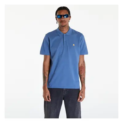 Póló Carhartt WIP Short Sleeve Chase Pique Polo T-Shirt UNISEX Sorrent/ Gold