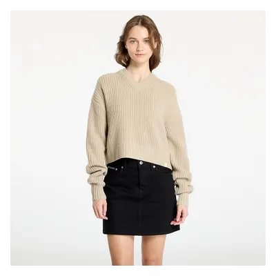 Pulóver Calvin Klein Jeans Chunky V-Neck Sweater Pelican