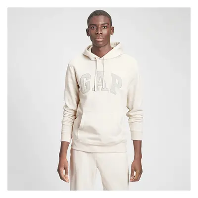 Pulóver GAP Logo Pullover Hoodie Unbleached White