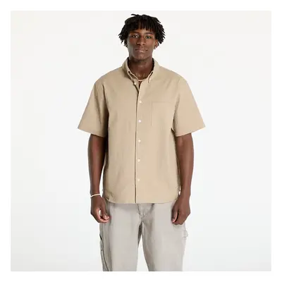 Ing Nike Life Men's Short-Sleeve Seersucker Button-Down Shirt Khaki/ Khaki