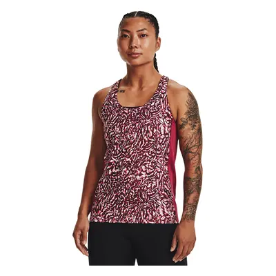 Under Armour Fly By Printed Tank Black Rose