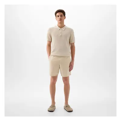 Sort GAP Linen Fixed Waist Short Oatmeal