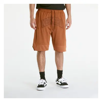 Sort New Era Arch Logo Mesh Shorts Brown