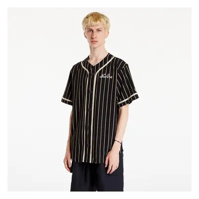 Póló New Era Pinstripe Jersey Black/ Stone