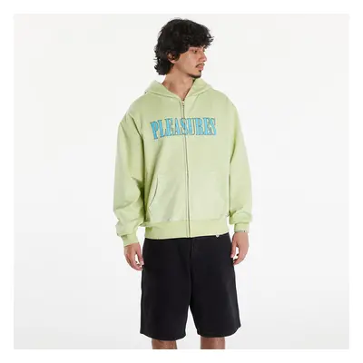 Pulóver PLEASURES Onyx Zip Up Hoodie Faded Lime