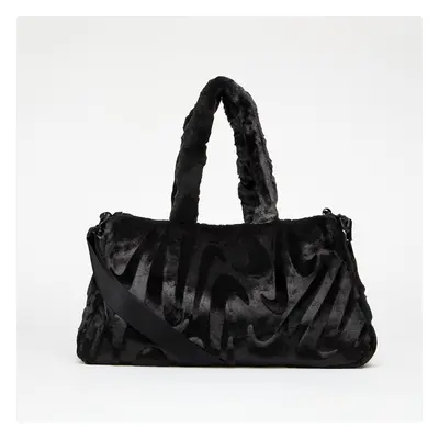 Táska Nike Sportswear Faux Fur Tote Black/ Black/ Metallic Silver