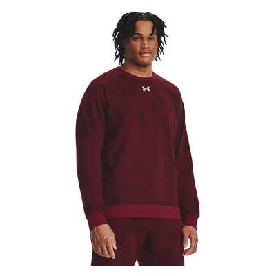 Pulóver Under Armour Rival Fleece Printed Crew Dark Maroon