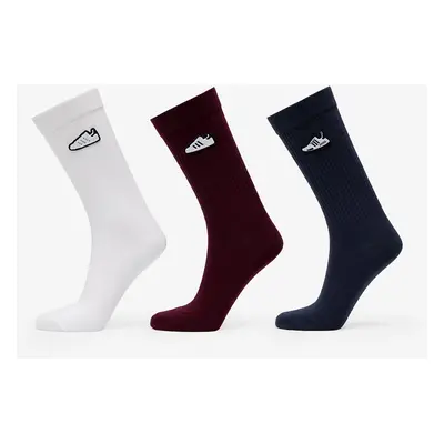 adidas Crew Socks 3-Pack Maroon/ White/ Shadow Navy