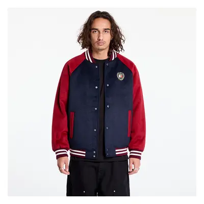 Kabát Tommy Jeans Wool Blend Crest Bomber Dark Night Navy/ Regatta Red