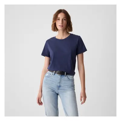 Póló GAP Basic Crewneck Tee Navy Uniform