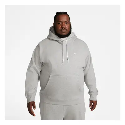 Pulóver Nike Solo Swoosh Men's Fleece Pullover Hoodie Dk Grey Heather/ White