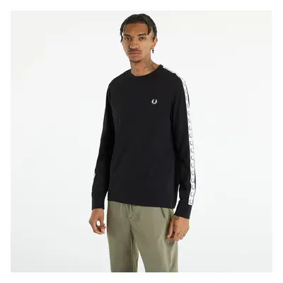 Póló FRED PERRY Taped Long Sleeve T-shirt Black