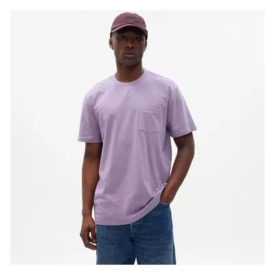 Póló GAP Basic Pocket Tee Amethyst