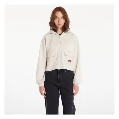 Pulóver Tommy Jeans W RLX Crop Fabric Mix Hoodie Newsprint