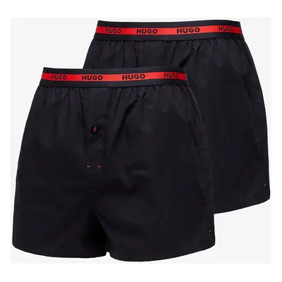 Hugo Boss Woven Boxer Shorts 2 Pack Black