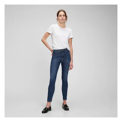 Nadrágok GAP Denim Pants Skinny - High Rise Medium Indigo 8