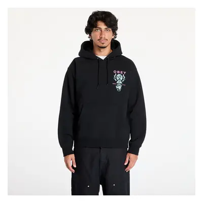 Pulóver OBEY Helping Hand Hoodie Black