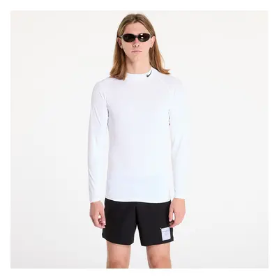 Póló Nike Pro Men's Dri-FIT Fitness Mock-Neck Long-Sleeve Top White/ Black