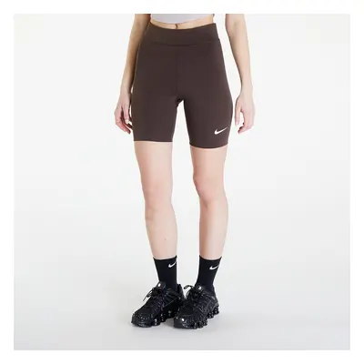 Sort Nike Sportswear Classics Women's High-Waisted 8" Biker Shorts Baroque Brown/ Sail