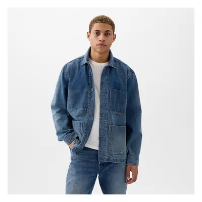 Kabát GAP Denim Chore Jacket Medium Wash