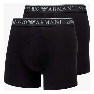 EA7 Emporio Armani Men's Knit Trunk 2-Pack Nero/ Nero