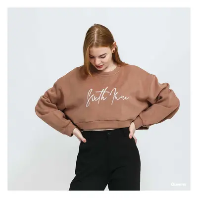 Pulóver Sixth June W Basic Signature Sweatshirt Light Brown