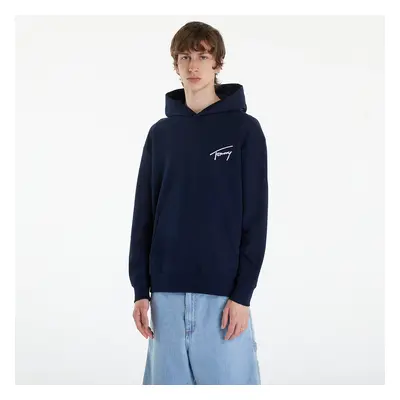 Pulóver Tommy Jeans Relaxed Signature Hoodie Blue