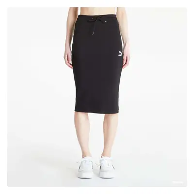 Szoknya Puma Classics Ribbed Midi Skirt Black