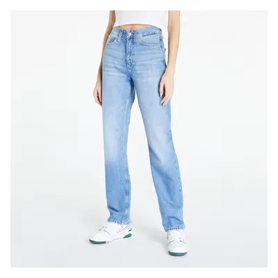 Nadrágok CALVIN KLEIN JEANS High Rise Straight Jeans Denim Light