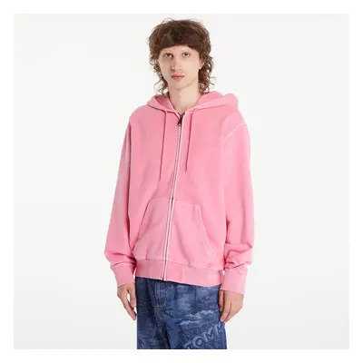 Pulóver Carhartt WIP Hooded Duster Script Jacket UNISEX Charm Pink Garment Dyed