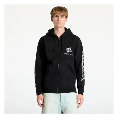 Pulóver PLEASURES Spike Zip Hoodie Black