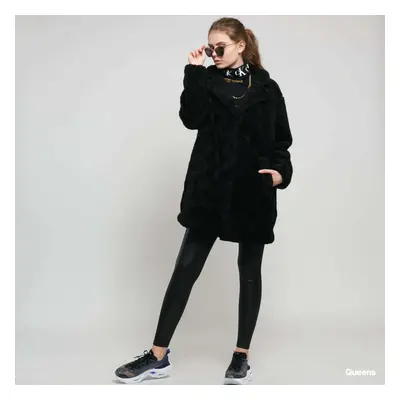 Kabát Urban Classics Ladies Oversized Sherpa Coat Black