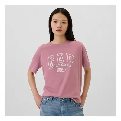 Póló GAP Shortsleeve Logo Tee Lilas Pink