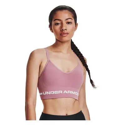 Melltartó Under Armour Seamless Low Long Bra Pink Elixir