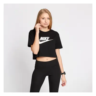 Póló Nike NSW Essential Women's Cropped Logo T-Shirt Black/ White