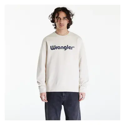 Pulóver Wrangler Logo Crew Sweat Vintage White