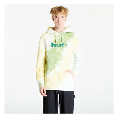 Pulóver HUF Lo-Fi Tiedye Hoodie Green/ Yellow