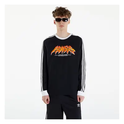 Póló adidas Flames Long Sleeve Tee Black/ White