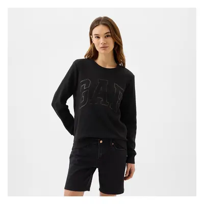 Pulóver GAP Logo Sweatshirt True Black V2