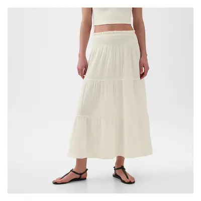 Szoknya GAP Pull On Gauze Maxi Skirt New Off White