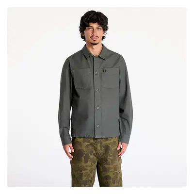 Kabát FRED PERRY Canvas Overshirt Field Green