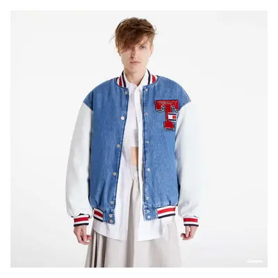 Kabát TOMMY JEANS Denim Letterman Jacket Blue