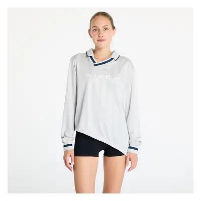 Póló Nike Sportswear Collection Women's Dri-FIT Jacquard Long-Sleeve Jersey Top Lt Iron Ore/ Fla