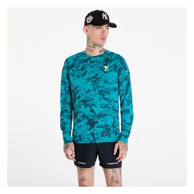 Póló Under Armour Project Rock IsoChill LS Hydro Teal/ Black/ High-Vis Yellow