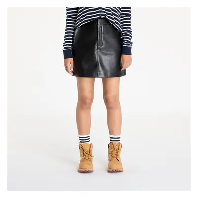 Szoknya Calvin Klein Jeans Faux Leather A-Line Skirt Black