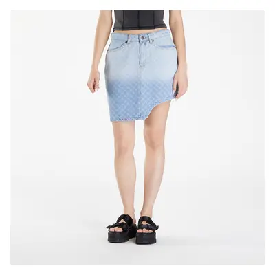 Szoknya Daily Paper Zella Monogram Denim Skirt Mid Blue