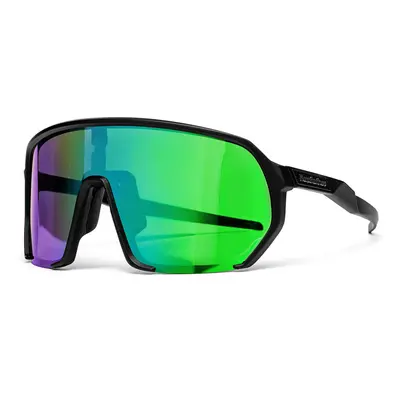 Napszemüvegek Horsefeathers Archie Bike Sunglasses Black/ Mirror Green