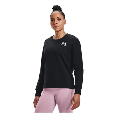 Pulóver Under Armour Rival Fleece Oversize Crew Black