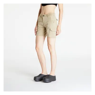 Sort Urban Classics Ladies High Waist Cargo Shorts Union Beige